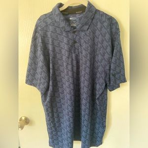 Navy Blue and muted Blue Nike Men’s Golf Polo Large